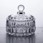 Цукерниця з кришкою Ø13 см ваза цукерниця кругла скляна прозора (HP-4-124)