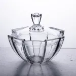 Цукорниця з кришкою Ø 15 см ваза цукорниця кругла скляна (HP-4-120)