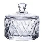 Конфета с крышкой 6.5 см ваза конфета круглая стеклянная (HP-YH-28)