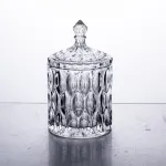Цукорниця з кришкою Ø 7.5 см ваза цукорниця кругла скляна (HP-4-102)