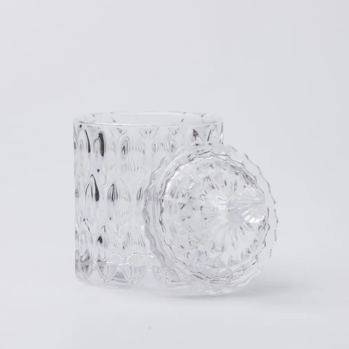 Цукорниця з кришкою Ø 7.5 см ваза цукорниця кругла скляна (HP-4-102) - изображение 2