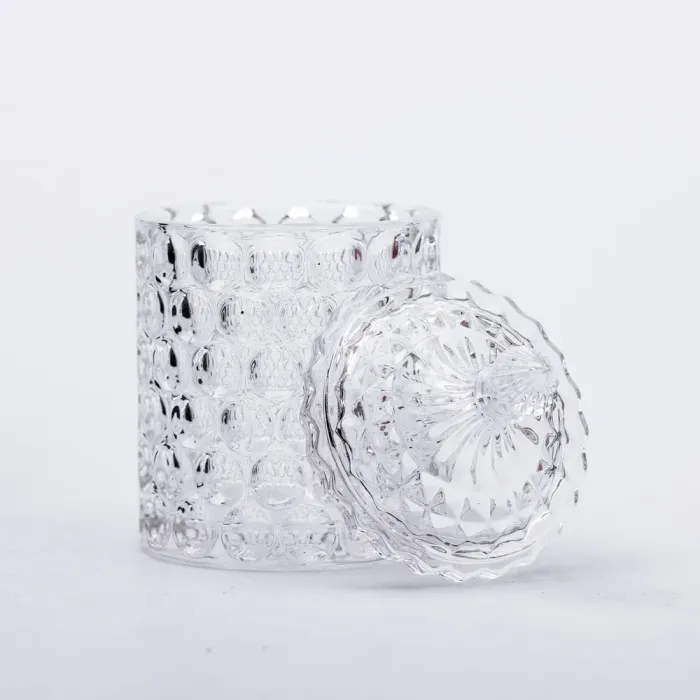 Цукорниця з кришкою Ø7.5 см ваза цукорниця кругла скляна (HP-4-103) - изображение 3