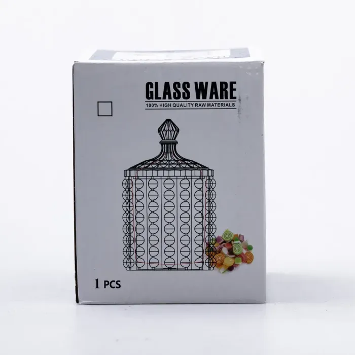 Цукорниця з кришкою Ø7.5 см ваза цукорниця кругла скляна (HP-4-103) - изображение 5