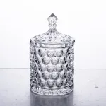 Цукорниця з кришкою Ø7.5 см ваза цукорниця кругла скляна (HP-4-103)