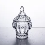 Цукорниця з кришкою Ø8.5 см ваза цукорниця кругла скляна (HP-4-107)