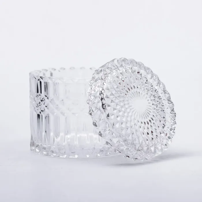 Цукорниця з кришкою Ø 9.5 см ваза цукерниця кругла скляна (HP-4-100) - изображение 3