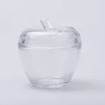 Цукерниця з кришкою Ø 9.5 см ваза цукерниця кругла скляна у формі яблука (HP-4-101)