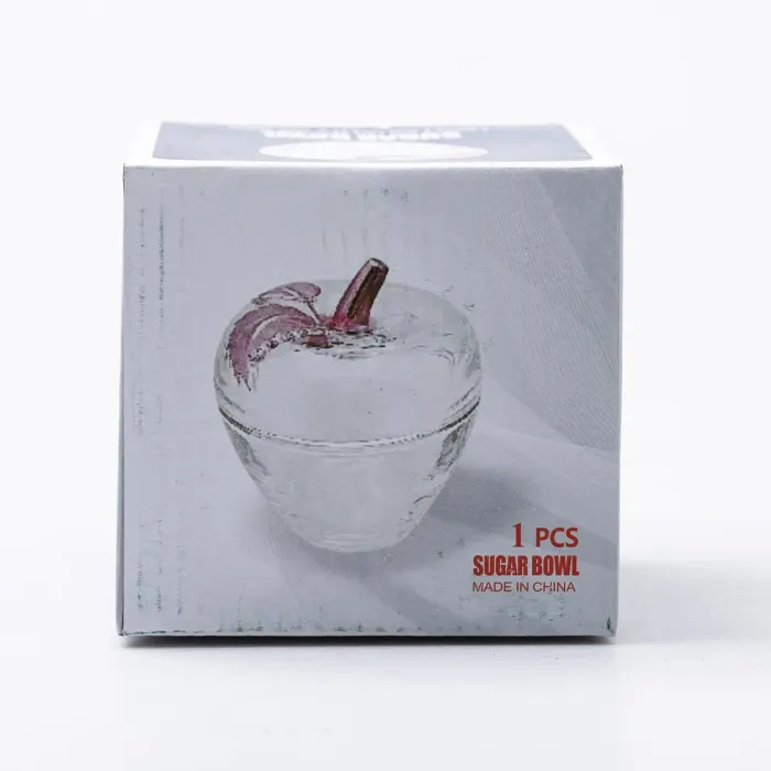 Цукерниця з кришкою Ø 9.5 см ваза цукерниця кругла скляна у формі яблука (HP-4-101) - изображение 5