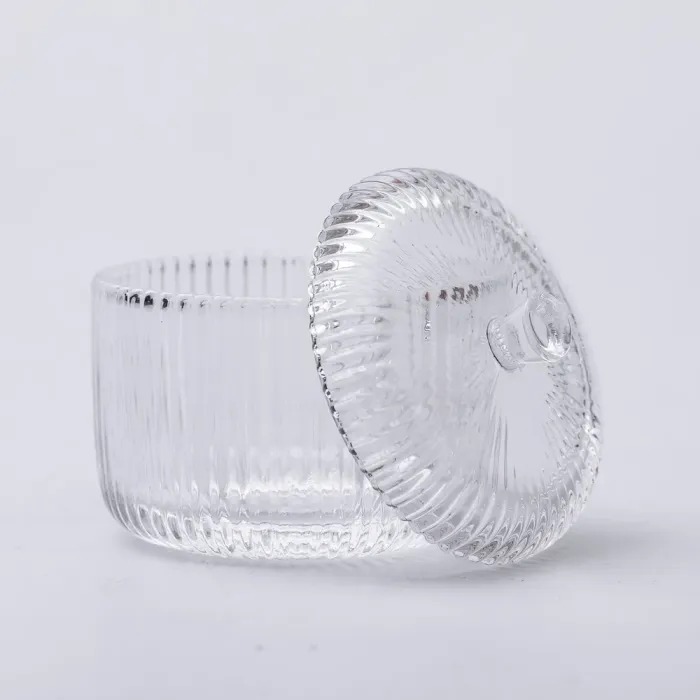 Цукерниця з кришкою Ø 9 см ваза цукерниця кругла скляна (HP-4-99) - изображение 3