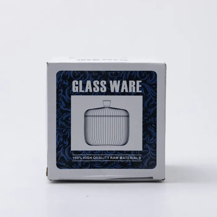 Цукерниця з кришкою Ø 9 см ваза цукерниця кругла скляна (HP-4-99) - изображение 5