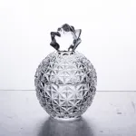 Цукерниця з кришкою Ø9 см ваза цукерниця кругла скляна прозора ананас (HP-4-112)