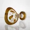Цукерниця скляна Bogema Gold 15 см Yiwu HP-34-134 (HP-34-134)