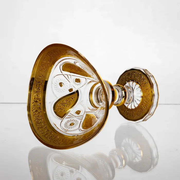 Цукерниця скляна Bogema Gold 15 см Yiwu HP-34-134 (HP-34-134) - зображення 3