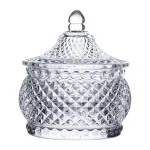 Конфета стеклянная с крышкой 8 см круглая (HP-YH-4)