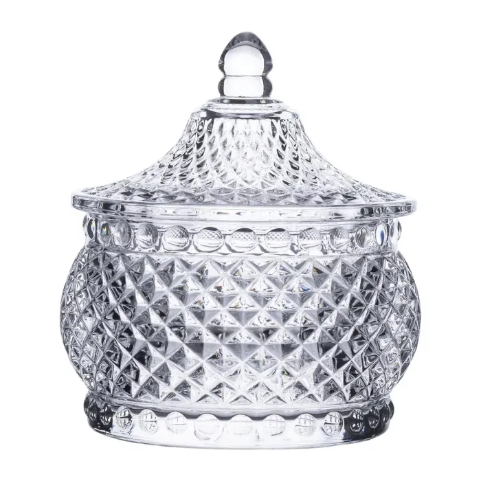 Конфета стеклянная с крышкой 8 см круглая (HP-YH-4) - изображение 1