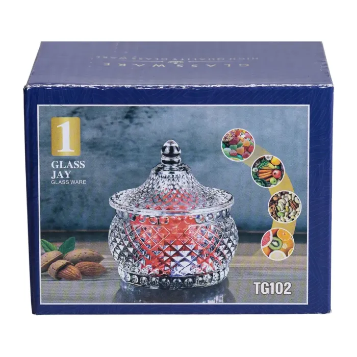 Конфета стеклянная с крышкой 8 см круглая (HP-YH-4) - изображение 5