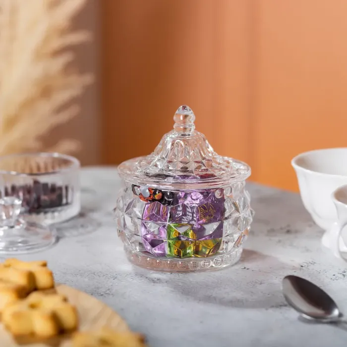 Конфета стеклянная с крышкой круглая 8 см (HP-YH-3) - изображение 5