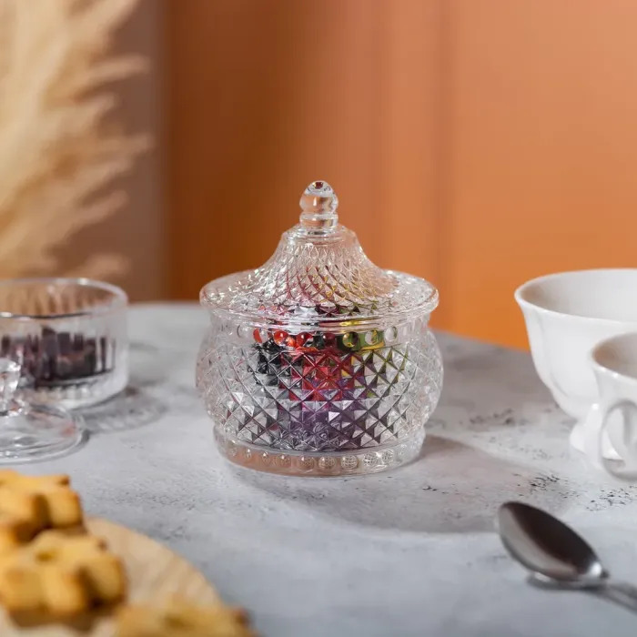 Конфета стеклянная с крышкой 8 см круглая (HP-YH-4) - изображение 6