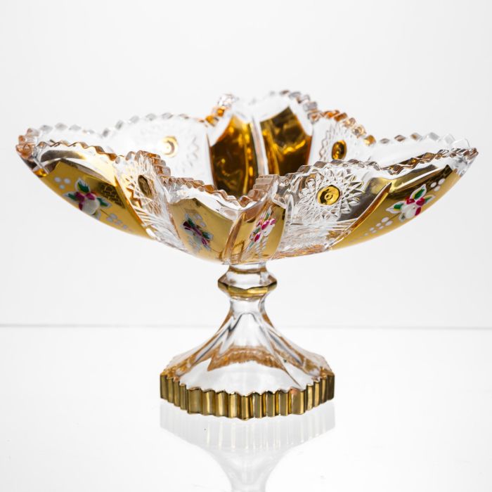 Цукерниця скляна Crystal 12 см Yiwu HP-34-139 (HP-34-139) - изображение 3