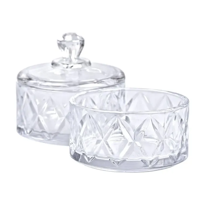 Конфета стеклянная с крышкой 10 см двухуровневая (HP-YH-79) - изображение 4