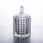 Цукорниця стеклянная з кришкою Ø7.5 см ваза цукорниця кругла (HP-4-105)
