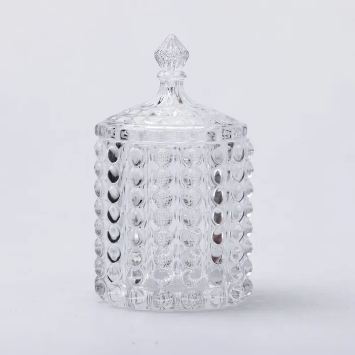Цукорниця стеклянная з кришкою Ø7.5 см ваза цукорниця кругла (HP-4-105) - изображение 3