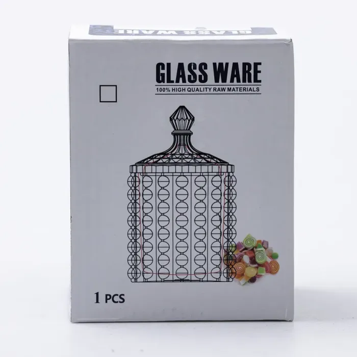 Цукорниця стеклянная з кришкою Ø7.5 см ваза цукорниця кругла (HP-4-105) - изображение 5