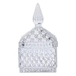 Конфета стеклянная с крышкой 8.5х8.5х15 см квадратная (HP-YH-27)