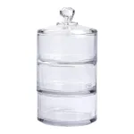 Конфета трехъярусная стеклянная 10 см с крышкой (HP-YH-22)