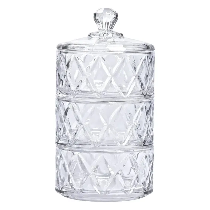 Конфета трехъярусная стеклянная с крышкой 10.5 см (HP-YH-19) - изображение 2