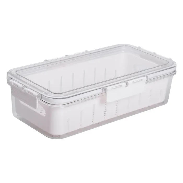 Контейнер для їжі герметичний 31х16х7.5 см судок для їжі пластиковий зі знімною підставкою 2 л Білий HP-27-12 (HP-27-12) - зображення 1