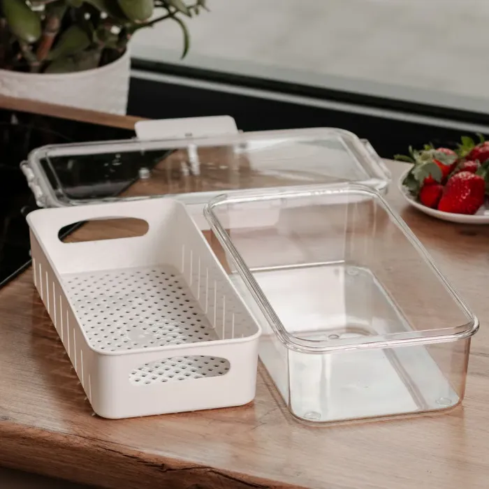 Контейнер для їжі герметичний 31х16х7.5 см судок для їжі пластиковий зі знімною підставкою 2 л Білий HP-27-12 (HP-27-12) - зображення 3