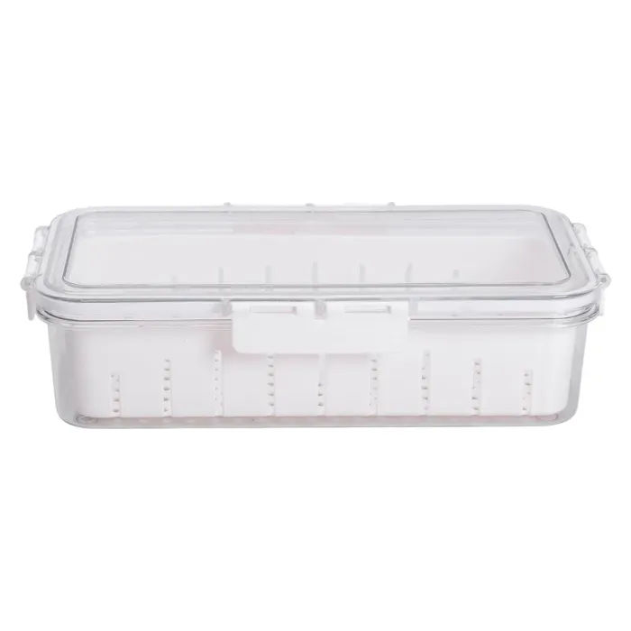 Контейнер для їжі герметичний 31х16х7.5 см судок для їжі пластиковий зі знімною підставкою 2 л Білий HP-27-12 (HP-27-12) - зображення 4