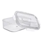 Контейнер для їжі пластиковий 32.5х22.5х11 см харчовий контейнер з індикатором дати 4.2 л Білий HP-27-2 (HP-27-2)