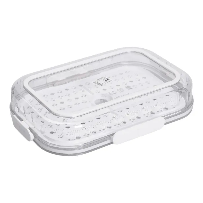 Контейнер для їжі пластиковий 32.5х22.5х6 см з індикатором дати та регулюванням вологості харчовий контейнер Білий HP-27-6 (HP-27-6) - зображення 6