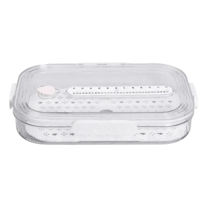 Контейнер для їжі пластиковий 32.5х22.5х6 см з індикатором дати та регулюванням вологості харчовий контейнер Білий HP-27-6 (HP-27-6) - зображення 7