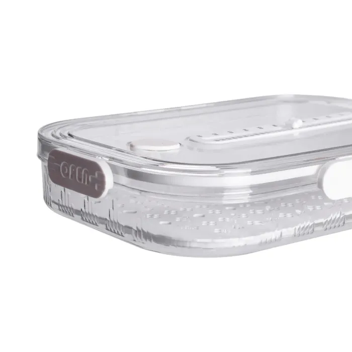 Контейнер для їжі пластиковий 32.5х22.5х6 см з індикатором дати та регулюванням вологості харчовий контейнер Білий HP-27-6 (HP-27-6) - зображення 8