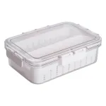 Контейнер для їжі з 2 відсіками 23.5х17х7 см судок для їжі пластиковий 1.4 л Білий HP-27-11 (HP-27-11)