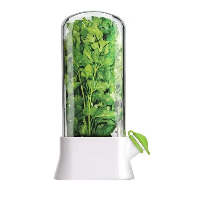 Контейнер для зберігання зелені у холодильнику 14×7×26 см ємність для зелені Білий (HP-DS2-1) - зображення 1