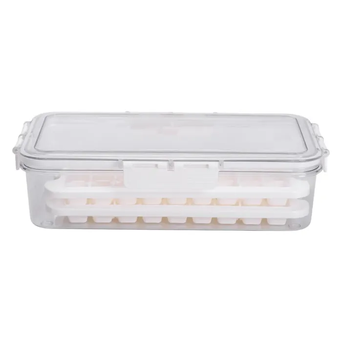 Контейнер для заморозки льоду з кришкою 72 відсіку 30.5х16х7.5 см харчовий контейнер пластиковий Бежевий HP-27-9 (HP-27-9) - изображение 4