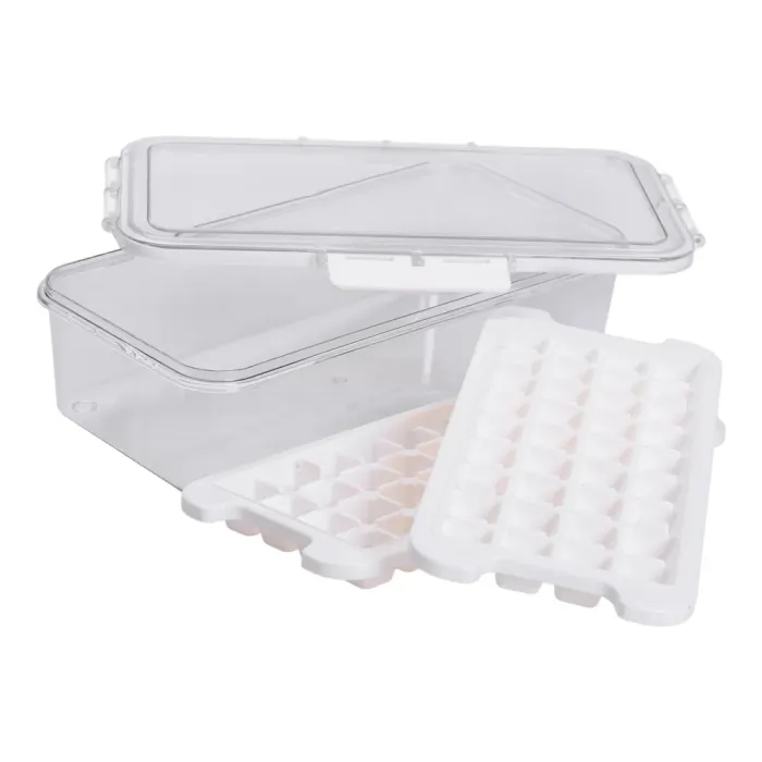 Контейнер для заморозки льоду з кришкою 72 відсіку 30.5х16х7.5 см харчовий контейнер пластиковий Бежевий HP-27-9 (HP-27-9) - изображение 6