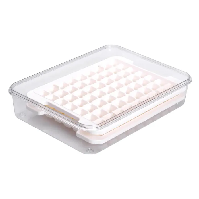 Контейнер для заморозки льоду з кришкою на 126 відсіків 30.5х24х7 см харчовий контейнер пластиковий Бежевий HP-27-8 (HP-27-8) - изображение 9