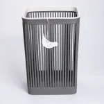 Кошик для сміття пластиковий в офіс для паперу 22×22×30 (см) кошик під сміття 8 (л) відро для сміття Сірий HP-45-9G (HP-45-9G)