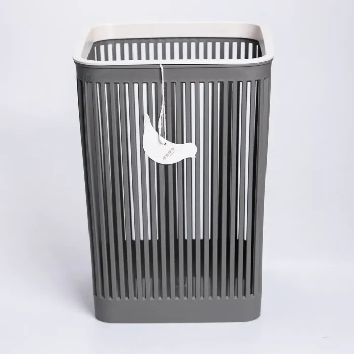 Кошик для сміття пластиковий в офіс для паперу 22×22×30 (см) кошик під сміття 8 (л) відро для сміття Сірий HP-45-9G (HP-45-9G) - изображение 1