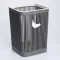 Кошик для сміття пластиковий в офіс для паперу 22×22×30 (см) кошик під сміття 8 (л) відро для сміття Сірий HP-45-9G (HP-45-9G)