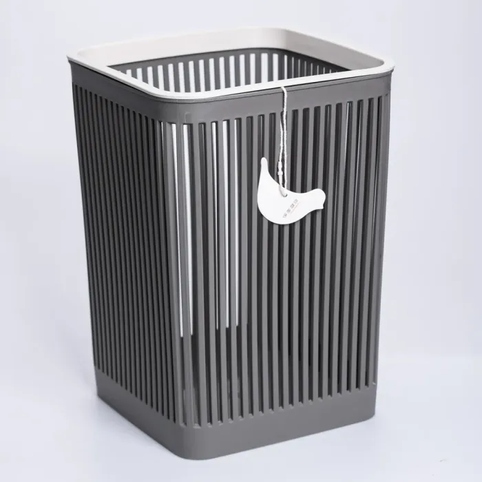 Кошик для сміття пластиковий в офіс для паперу 22×22×30 (см) кошик під сміття 8 (л) відро для сміття Сірий HP-45-9G (HP-45-9G) - изображение 2
