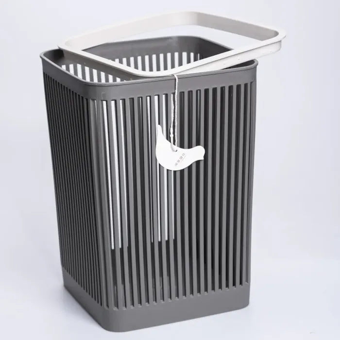Кошик для сміття пластиковий в офіс для паперу 22×22×30 (см) кошик під сміття 8 (л) відро для сміття Сірий HP-45-9G (HP-45-9G) - изображение 4