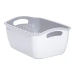 Кошик-друшлак 2 в 1 для миття овочів, фруктів і зелені 29,5×21×11 (см) Білий HP-45-6W (HP-45-6W)