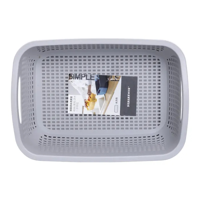 Кошик-друшлак 2 в 1 для миття овочів, фруктів і зелені 29,5×21×11 (см) Білий HP-45-6W (HP-45-6W) - изображение 6