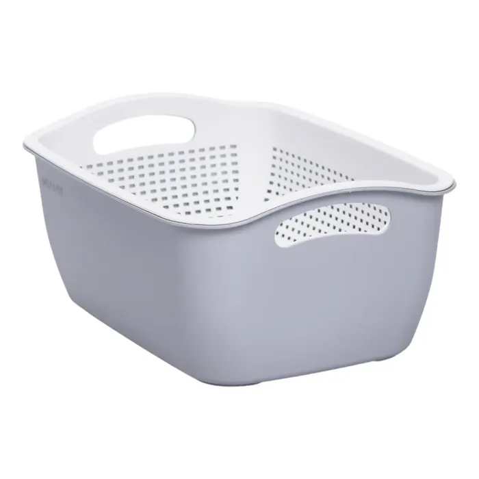 Кошик-друшлак 2 в 1 для миття овочів, фруктів і зелені 32×23×13 (см) Білий HP-45-5W (HP-45-5W) - изображение 1